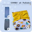 Cargar imagen en el visor de la galería, Combo x6 Pañales Ecológicos en Bambú