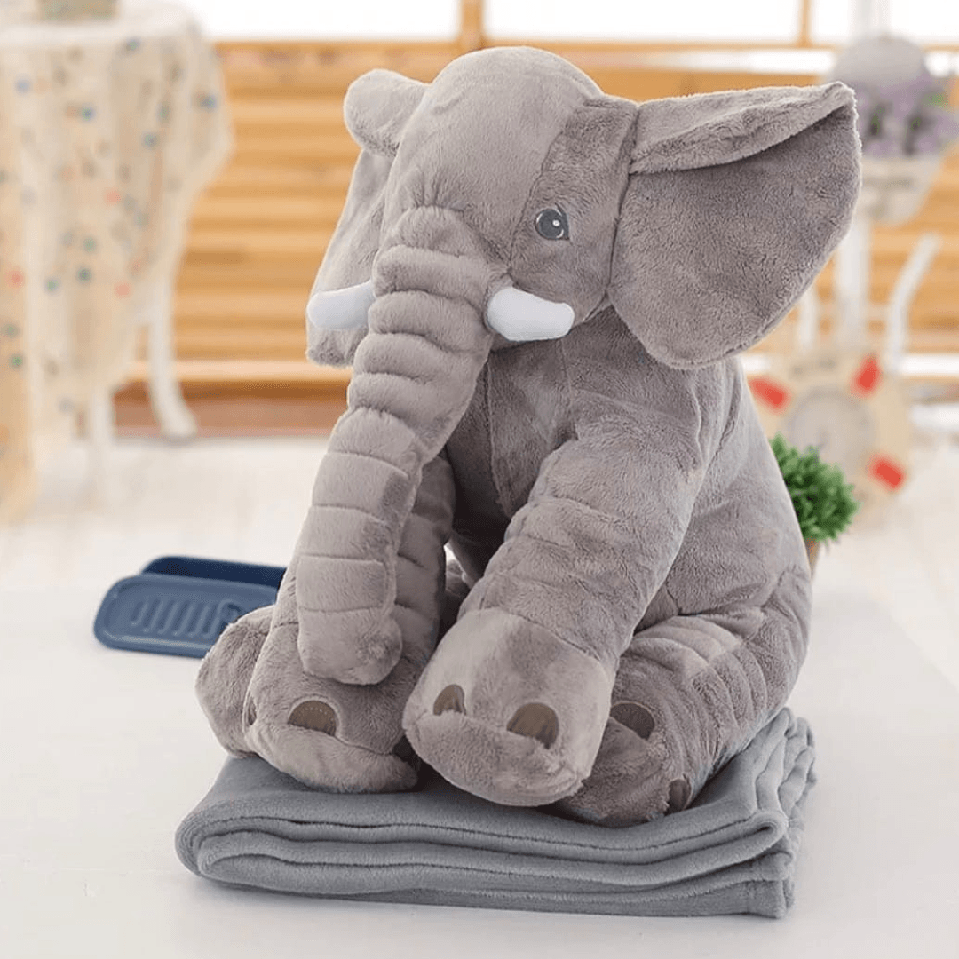 Almohada Elefante con Cobija Interna para Bebes Comoda y Segura Ide OKOLO