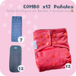 Cargar imagen en el visor de la galería, Combo x12 Pañales Ecológicos en Bambú