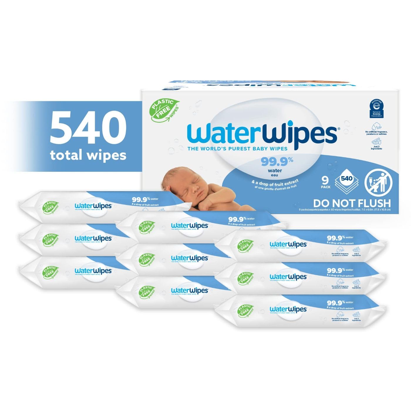 WATERWIPES Pañitos Húmedos Ecológicos WaterWipes, desde $310 cada Toallita Biodegradable