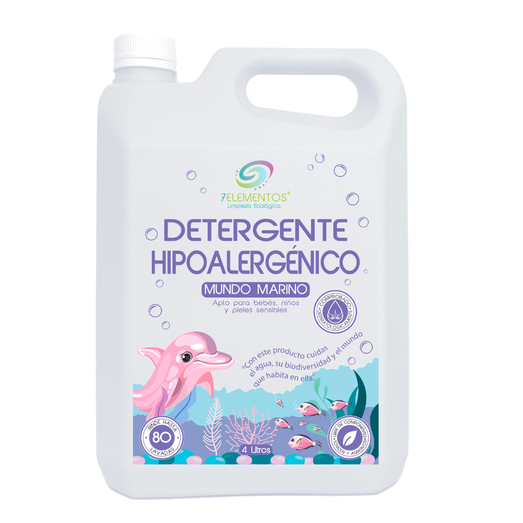 7 ELEMENTOS Detergente Ecológico Biodegradable Hipoalergénico Vegano Líquido