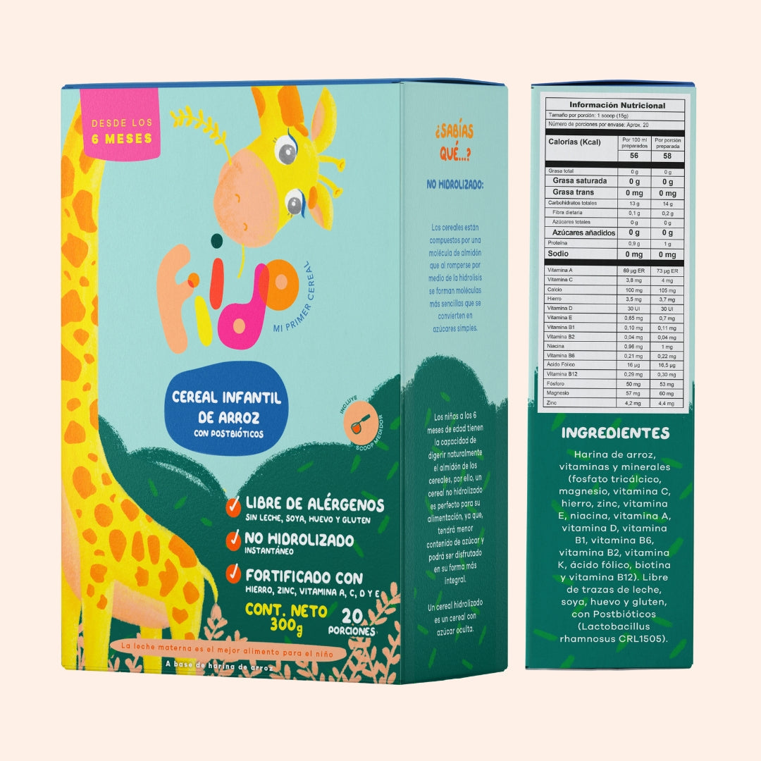 FIIDO Cereal Infantil de Arroz Sin Azúcar – APLV / AAM