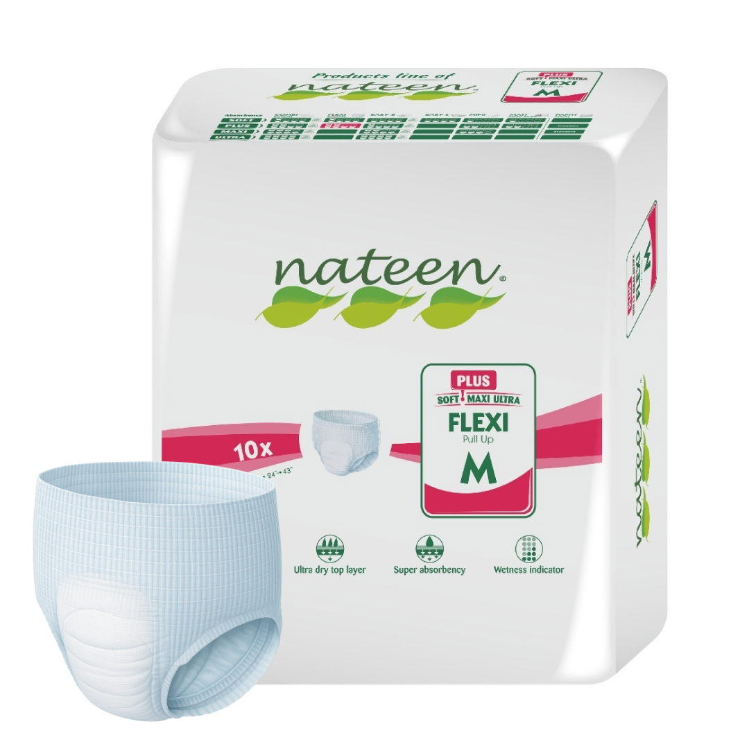 NATEEN Panty Pull-Ups Adulto Desechables Biodegradables e Hipoalergénicos - M y L