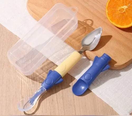 Set de Cuchara y Tenedor de Entrenamiento para Bebés