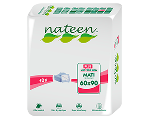NATEEN Cubre camas adulto o bebés - Fugas - Biodegradables e Hipoalergénicos - Mati - 60x90 PLUS x10