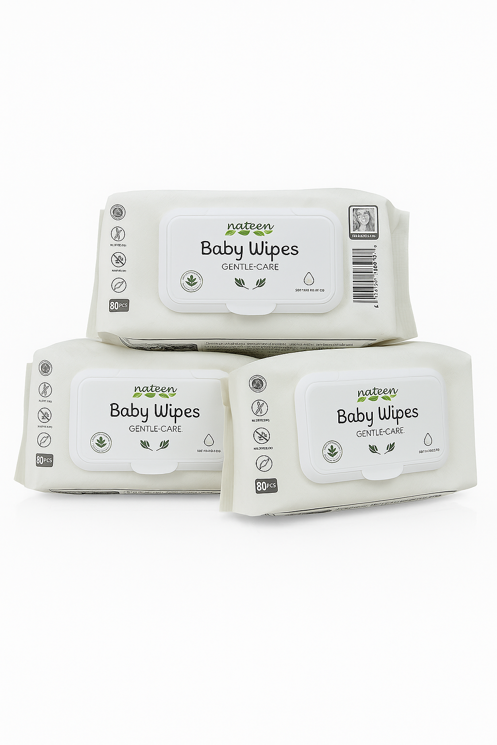 NATEEN 240 Pañitos Húmedos Biodegradables 99% Agua | Apta para Recién Nacidos y Piel Sensible