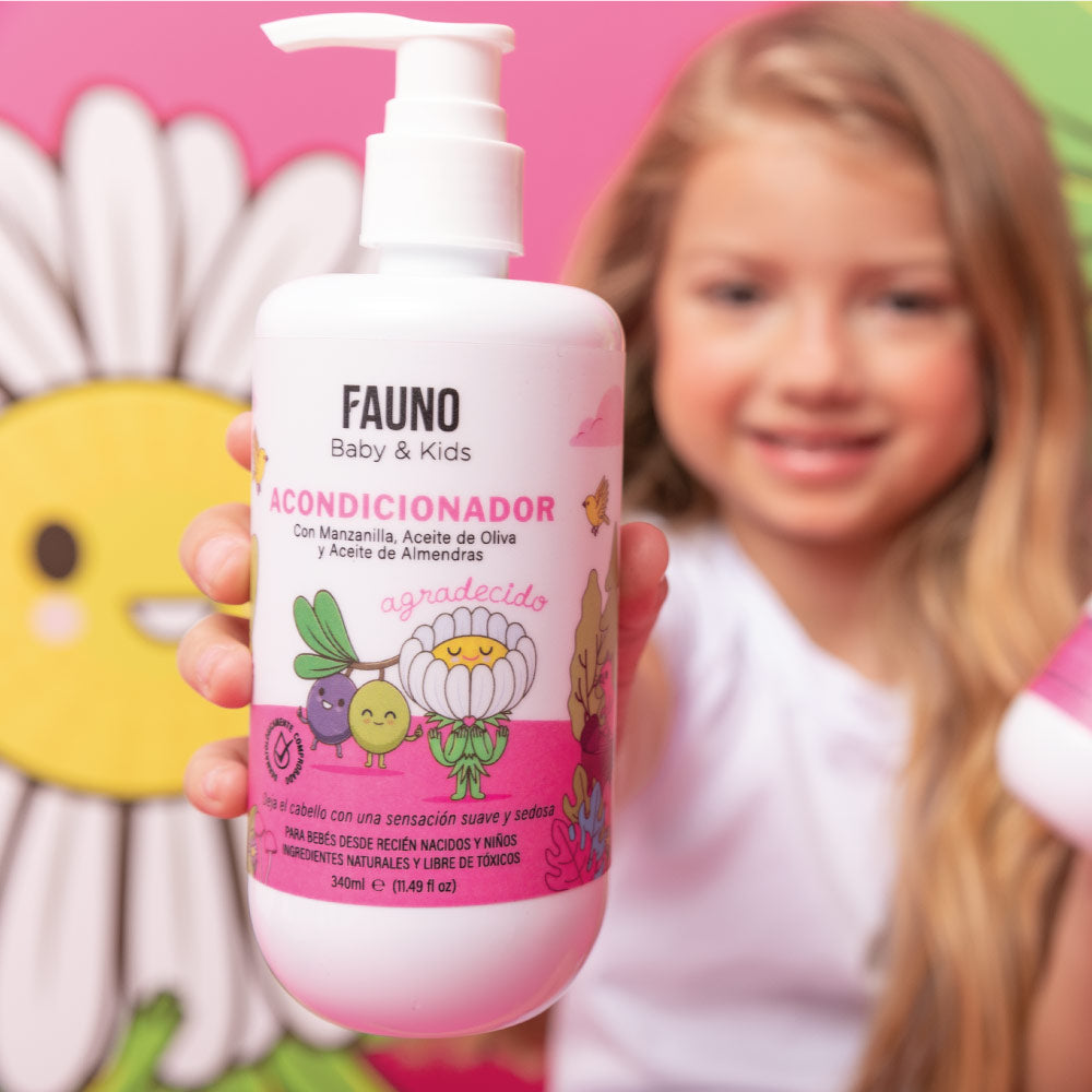 FAUNO Acondicionador Baby & Kids – Suavidad y Brillo Natural para el Cabello de tu Pequeño 340ml