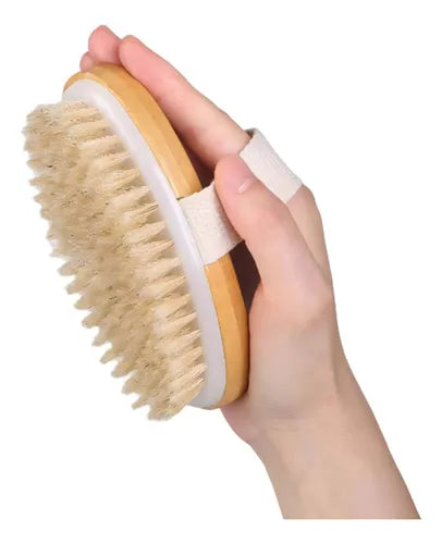 Cepillo Exfoliante Corporal de Cerdas Naturales – Masaje y Limpieza Profunda