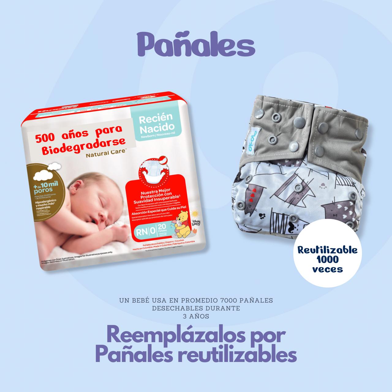 OKOLO Pañales Ecológicos para Bebés - Combo Completo x12 Pañales